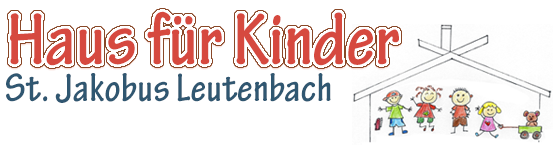 Logo und Schriftzug im Kopf der Homepage des Hauses für Kinder Leutenbach mit Verlinkung